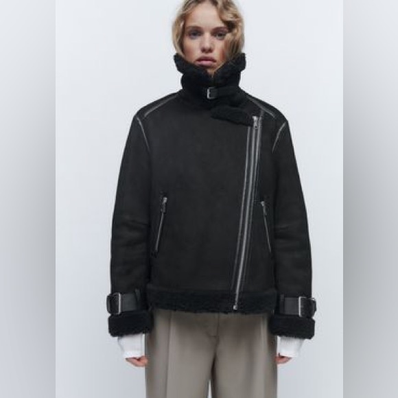 Zara DOUBLE-SIDED STRAP DETAIL JACKET - Picture 2 of 10